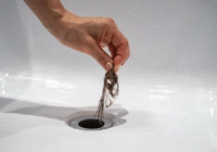hair from clogged sink