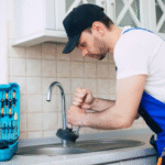 plumber repairing drain